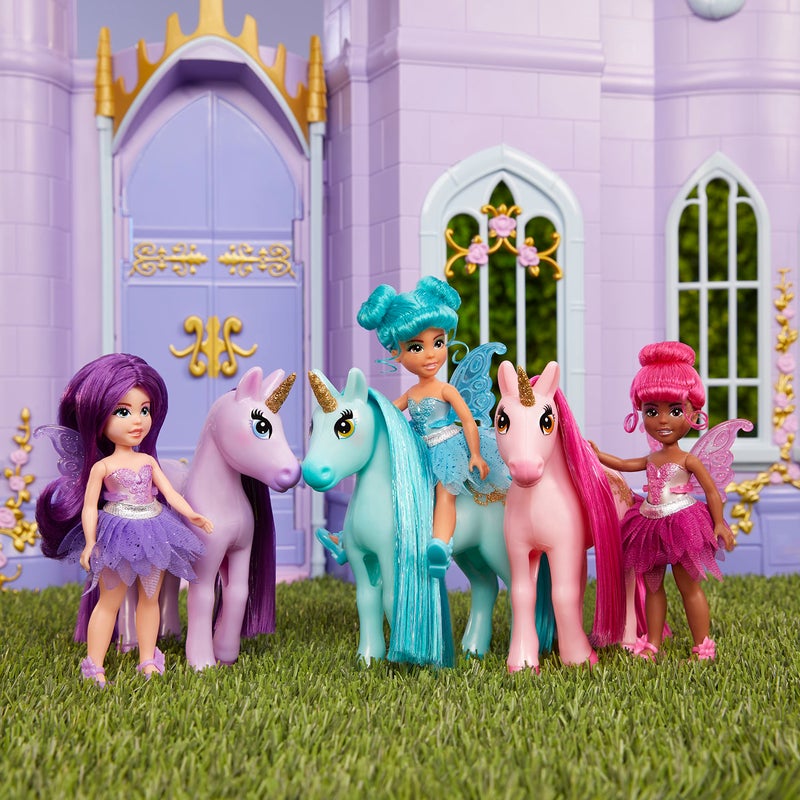 ام جي اي MGA Entertainment Dream Bella Color Change Surprise Little Fairies 5.5 بوصة دمية وLittle Unicorn 2 Pack - Jaylen and Ribbon Pink Fairy وUnicorn لعبة هدية رائعة للأطفال من سن 3 4 5+ - Image 2